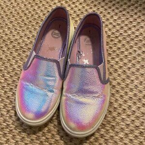 Wonder Nation slip on and iridescent pink/silver shoes—size‎ 1